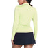 Lucky in Love Women’s Free Play Zip Long Sleeve Top – UPF 50+ LUV Lightweight Mock Neck Athletic Shirt with Mesh Panels   