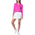 Lucky in Love Women’s Free Play Zip Long Sleeve Top – UPF 50+ LUV Lightweight Mock Neck Athletic Shirt with Mesh Panels   