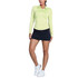 Lucky in Love Women’s Free Play Zip Long Sleeve Top – UPF 50+ LUV Lightweight Mock Neck Athletic Shirt with Mesh Panels   