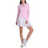 Lucky in Love Women’s Free Play Zip Long Sleeve Top – UPF 50+ LUV Lightweight Mock Neck Athletic Shirt with Mesh Panels   