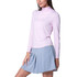 Lucky in Love Women’s Free Play Zip Long Sleeve Top – UPF 50+ LUV Lightweight Mock Neck Athletic Shirt with Mesh Panels   