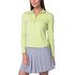 Lucky in Love Women’s Free Play Zip Long Sleeve Top – UPF 50+ LUV Lightweight Mock Neck Athletic Shirt with Mesh Panels   