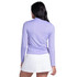 Lucky in Love Women’s Free Play Zip Long Sleeve Top – UPF 50+ LUV Lightweight Mock Neck Athletic Shirt with Mesh Panels   
