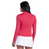 Lucky in Love Women’s Free Play Zip Long Sleeve Top – UPF 50+ LUV Lightweight Mock Neck Athletic Shirt with Mesh Panels   