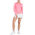 Lucky in Love Women’s Free Play Zip Long Sleeve Top – UPF 50+ LUV Lightweight Mock Neck Athletic Shirt with Mesh Panels   