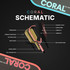 Six Zero Coral 16mm Elongated Pickleball Paddle