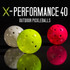 Franklin Sports X-40 Outdoor Pickleball Balls (Pink)
