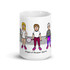 "Stages of Racquet Sports - Female" White glossy mug