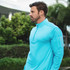 BloqUV Men's UPF 50+ Sun Protection Mock Zip Active Top