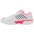 K-Swiss Women's Hypercourt Express 2 Tennis Shoe (White/Neon Pastel Pink/Black) 
