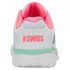 K-Swiss Women's Hypercourt Express 2 HB Clay Tennis Shoe (White/Neon Pastel Pink/Black).