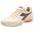 Diadora Women's Blushield Torneo 3 All Ground Tennis Shoe. (Whisper White/Maroon Banner/Desert Flower)