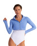 BloqUV Women's UPF 50+ Sun Protection Active Full Zip Crop Top Jacket