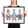 "Stages of Racquet Sports - Male" Framed poster