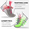 Caterpy Run - The Ultimate Elastic No Tie Shoelaces for Adults and Kids