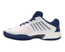 K-Swiss Men's Hypercourt Express 2 HB (Clay) Tennis Shoe (Blanc De Blanc/ Blue Opal/Lollipop)