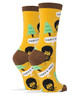 Oooh Yeah! Women's Bob Ross Crew Socks (Happy Tree Yellow)