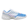 K-Swiss Women's Bigshot Light 4 Tennis Shoe (Silver Lake Blue/White/Orchid Pink)