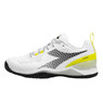 Diadora Women's Blushield Torneo 2 All Ground Tennis Shoe (White/Black/Evening Primrose)