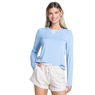 Lucky In Love Women's High Low Breezy Long Sleeve Shirt.