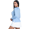 Lucky In Love Women's High Low Breezy Long Sleeve Shirt.