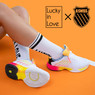 K-Swiss/Lucky In Love Women's Hypercourt Express 2 Tennis Shoe (White/Black/Neon Yellow)