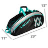 VOLKL Tennis Combi Bag | Holds 6-9 Racquets | Shoe Pocket | Zippered Valuables Pocket | 32” L x 13” H x 11” W