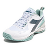 Diadora Women's Blushield Torneo 2 All Ground Tennis Shoe (White/Legion Blue/Surf Spray)