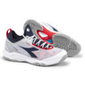 Diadora Men's Speed Blushield Fly 4+ All Ground Tennis Shoe  (White/Blue/Fiery Red)