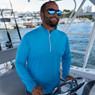 BloqUV Men's UPF 50+ Sun Protection Mock Zip Active Top