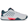 K-Swiss Men's Hypercourt Express 2 Tennis Shoe (White/Stargazer/Neon Blaze)