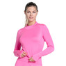 Lucky In Love Mock Neck Hip Fit Long Sleeve Shirt With UV Protection 