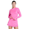 Lucky In Love Mock Neck Hip Fit Long Sleeve Shirt With UV Protection 