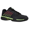 K-Swiss Men's Hypercourt Express 2 HB (Clay) Tennis Shoe (Black/Soft Neon Green/Neon Lava) 