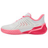 K-Swiss Women's Ultrashot 4 Tennis Shoe (White/Neon Pastel Pink/Hot Neon Pink)
