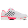 K-Swiss Women's Hypercourt Express 2 Tennis Shoe (White/Neon Pastel Pink/Black) 