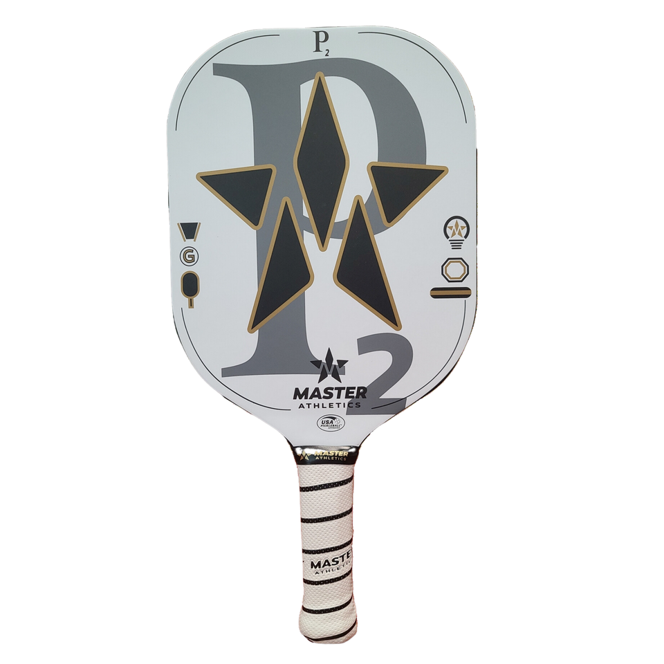 Master Athletics P2 Pickleball Paddel - Carbon, Polypropylen-Kern, 220 G, Randlos, Mit EDGE-Technologie Anpassbar