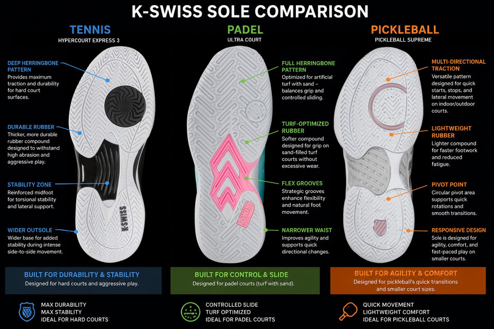 Tennis Shoes vs. Padel Shoes vs. Pickleball Shoes: What’s the Difference?