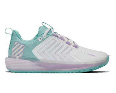 K-Swiss Women's Ultrashot 3 Tennis Shoe (Brilliant White/Angel