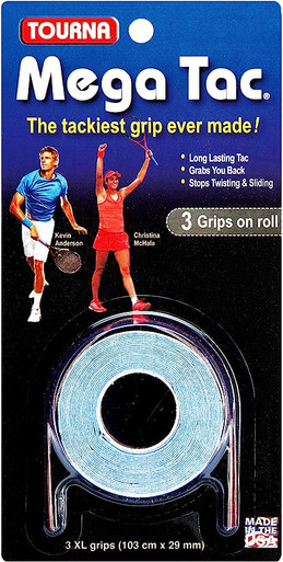 Tourna Mega Tac Tennis Racquet Grip, Blue - paddlepro