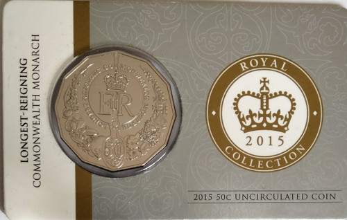 2015 Longest Reigning Commonwealth Monarch - 50 Cents UNC