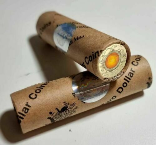 2022 $2.00 Australian Honey Bee Coloured Circulated Coin Roll with RAM Hologram Sticker