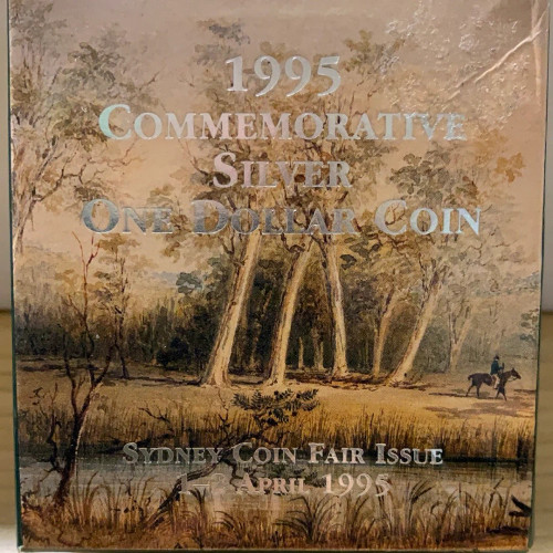 1995 Waltzing Matilda Sydney Coin Fair Issue - $1 Silver Proof Coin