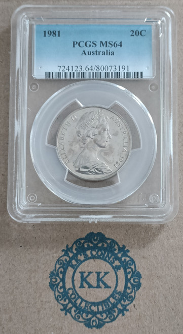 1981 20 Cents UNC Coin PCGS MS64 1981 20 Cents UNC Coin PCGS MS64