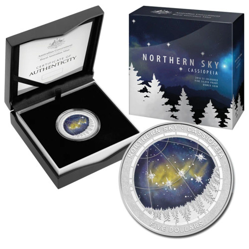 2016 $5 Northern Sky - Cassiopeia Silver Proof Coin 2016 $5 Northern Sky - Cassiopeia Silver Proof Coin