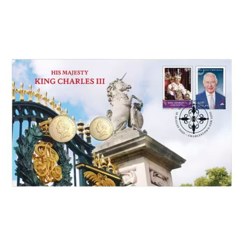 2025 $1 and $2 King Charles III Two-coin PNC 2025 $1 and $2 King Charles III Two-coin PNC