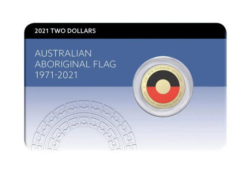 2021 Aboriginal Flag $2 Coin in card 2021 Aboriginal Flag $2 Coin in card