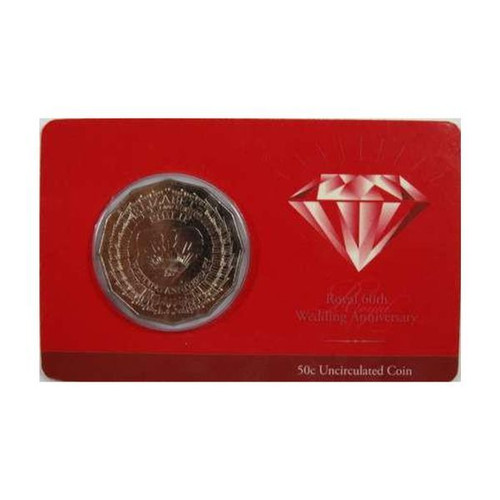 2007 Royal 60th Wedding Anniversary 50 cent coin in card 2007 Royal 60th Wedding Anniversary 50 cent coin in card
