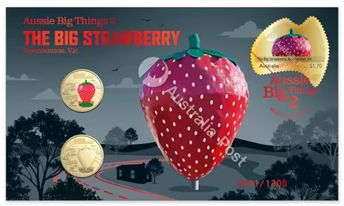 2025 Aussie Big Things 2 Big Strawberry Limited Edition 2 Coin PNC