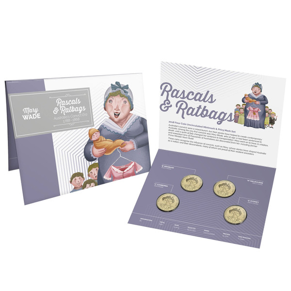 2018 Australia's Convict Era - Rascals & Ratbags Four Coin Unc Set